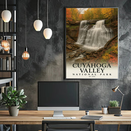 Cuyahoga Valley Waterfall Scenic Travel Poster