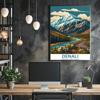Majestic Denali National Park Scenic Mountain Poster