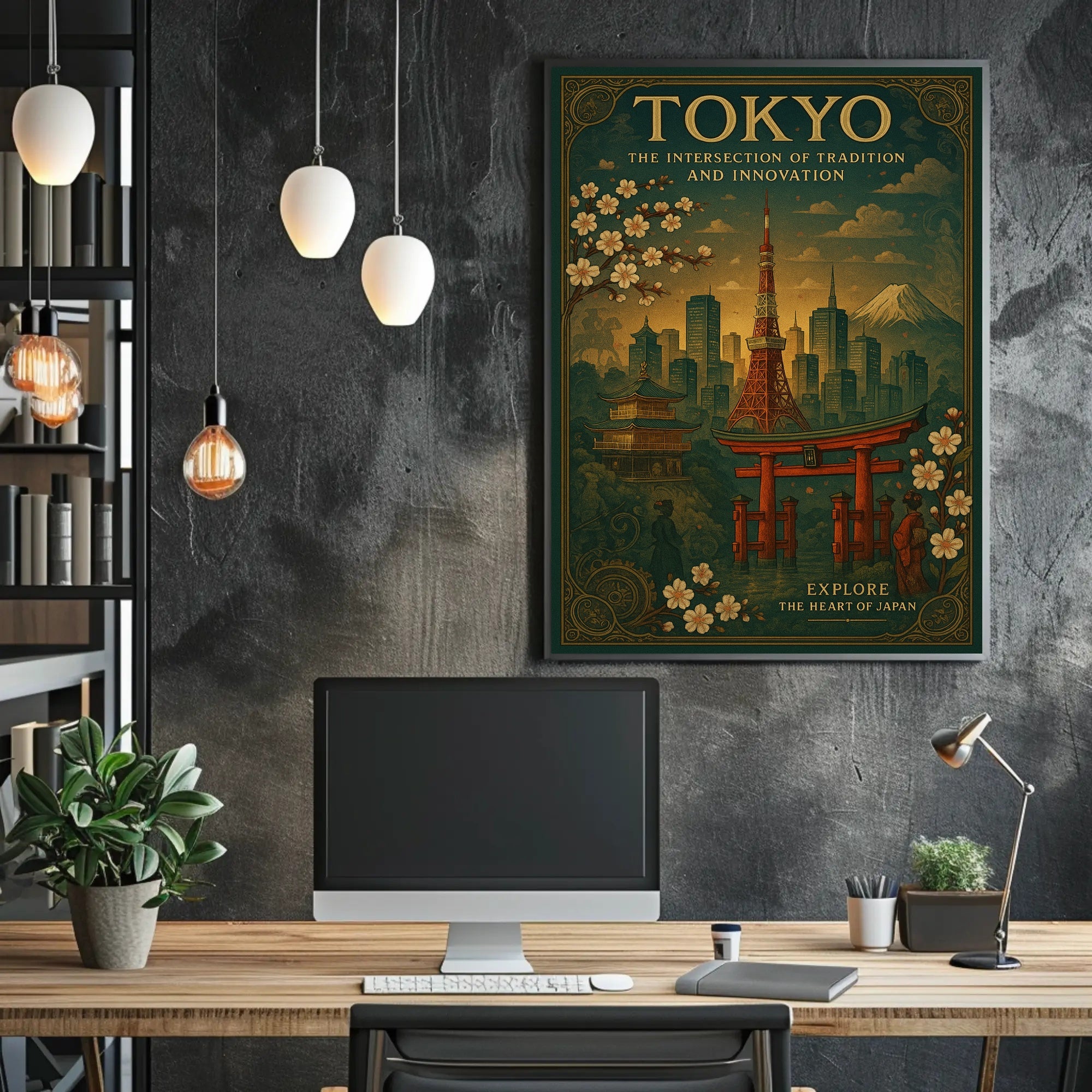 Tokyo Vintage Travel Poster Wall Art Print