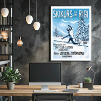 Ski Course on Mount Rigi Poster PosterGoat