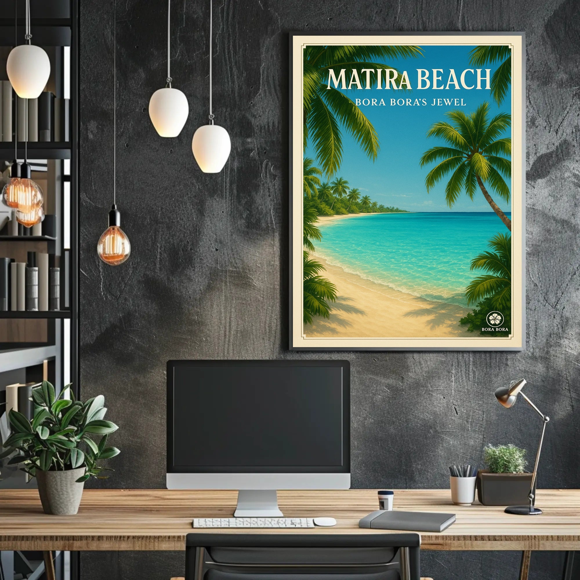 Tropical Paradise Getaway: Vintage Travel Poster PosterGoat