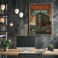 Vintage Yonkers Historic Building Travelers Poster