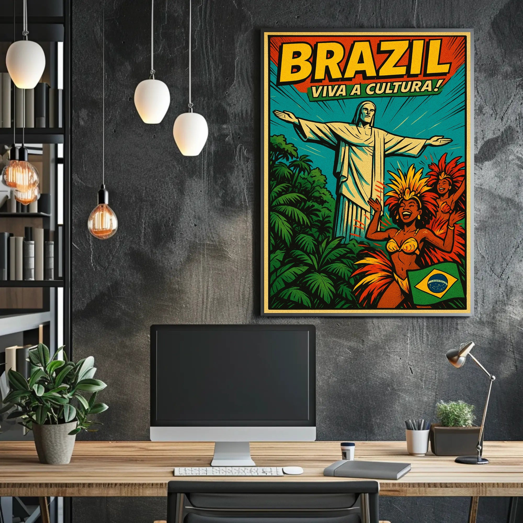 Brazilian Carnival Vibrance Vintage Cultural or Heritage Poster