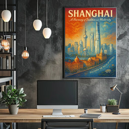 Shanghai A Harmony of Tradition and Modernity Poster