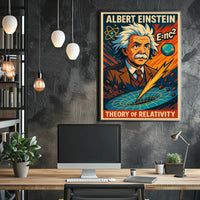 Albert Einstein Relativity Academic Vintage Science Poster