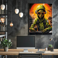 Alien Dj In Space Poster