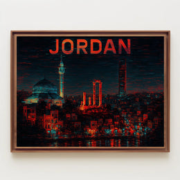 Jordan A Nighttime Cityscape Poster