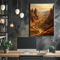 Pinnacles National Park Travel Poster Vintage Print
