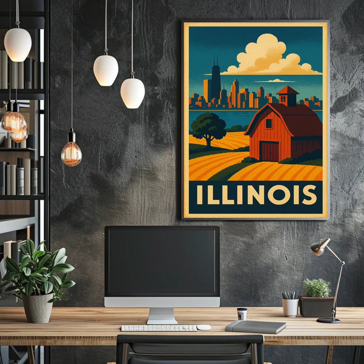 Illinois Landscape Poster