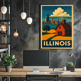 Illinois Landscape Poster