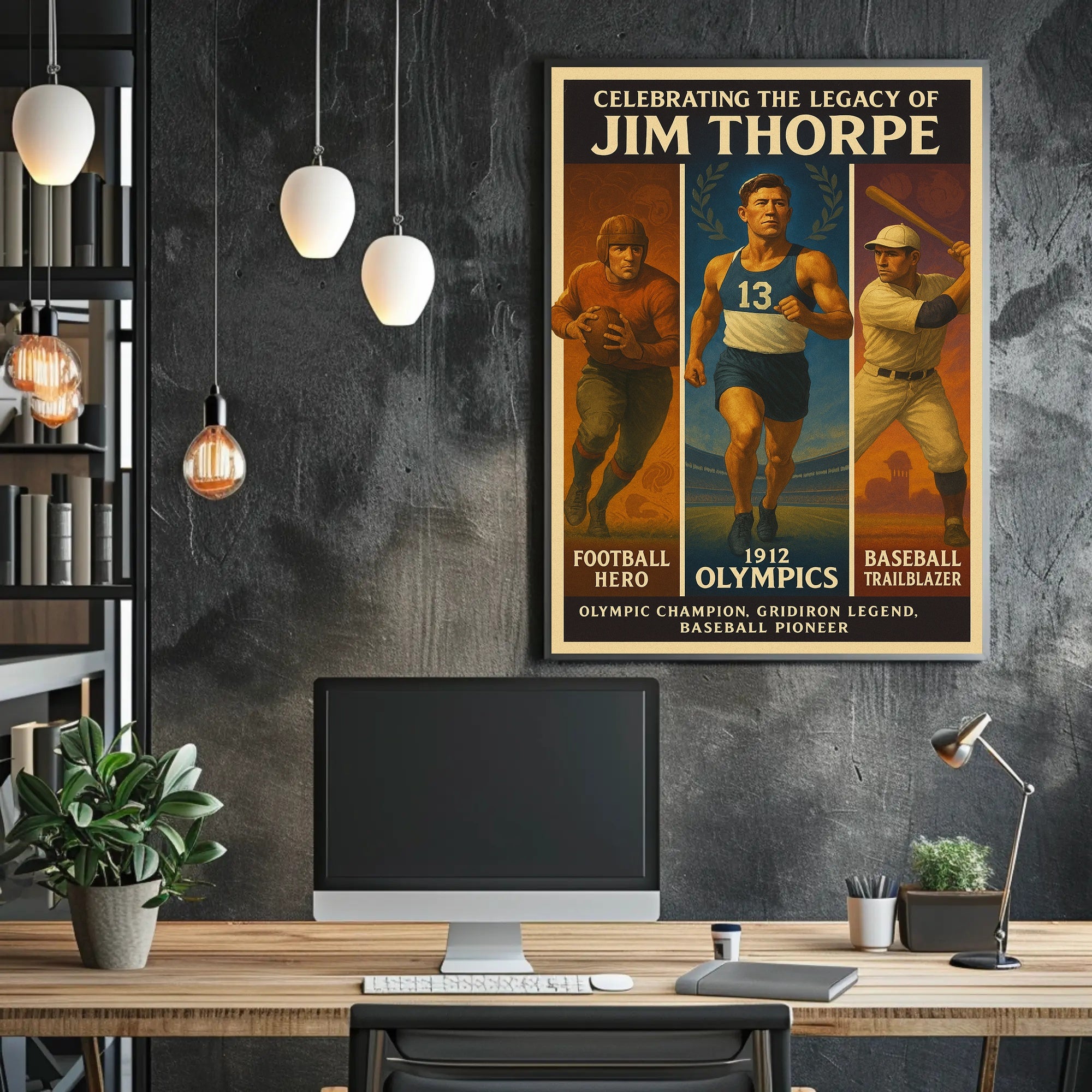 Celebrating the Legacy of Jim Thorpe Poster PosterGoat