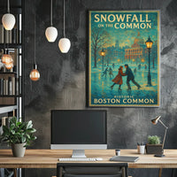 Snowfall on the Common Poster