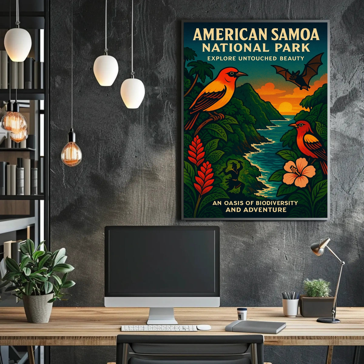 American Samoa's Splendor: Vibrant National Park Poster