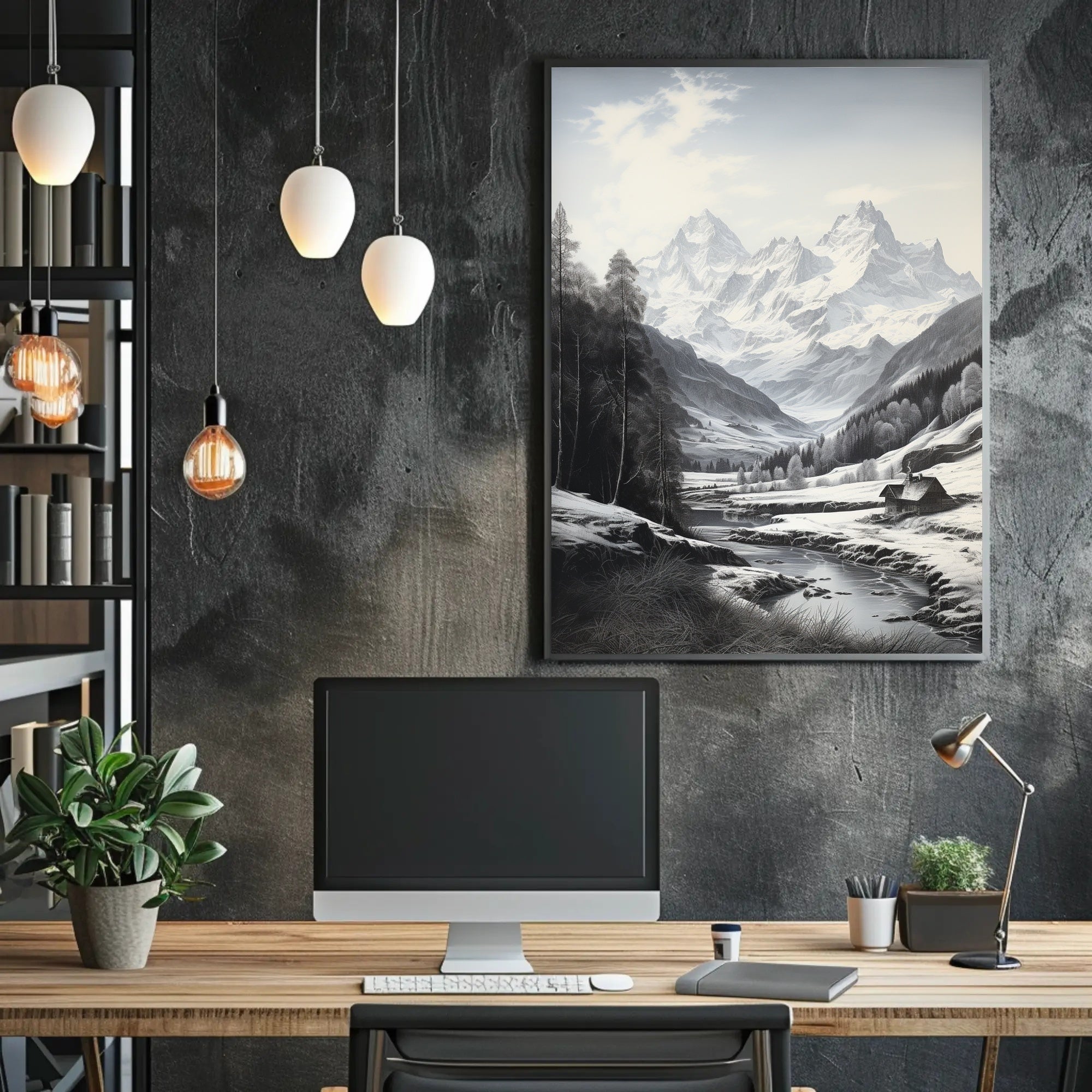 Serene Mountain Landscape Poster