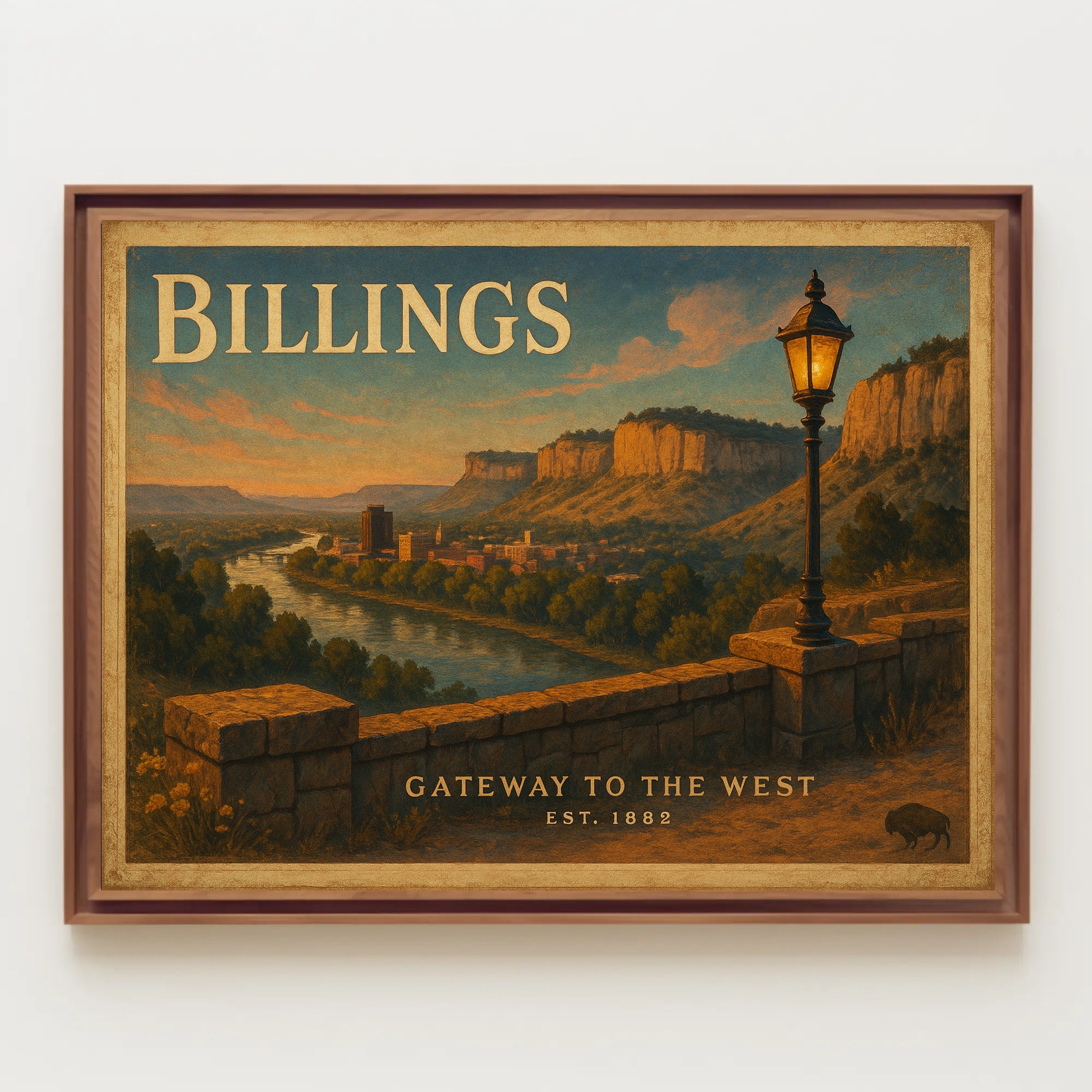 Billings Gateway to the West Travel Poster