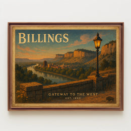 Billings Gateway to the West Travel Poster