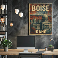 Boise Skyline Minimalist Travel Poster