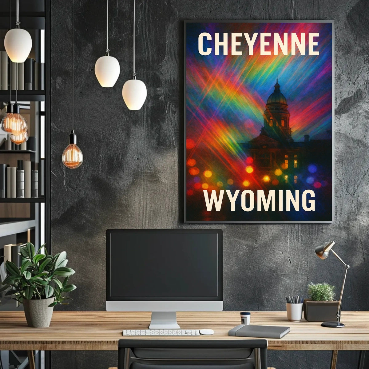 Cheyenne Wyoming Scenic Minimalist Decor Lovers Poster
