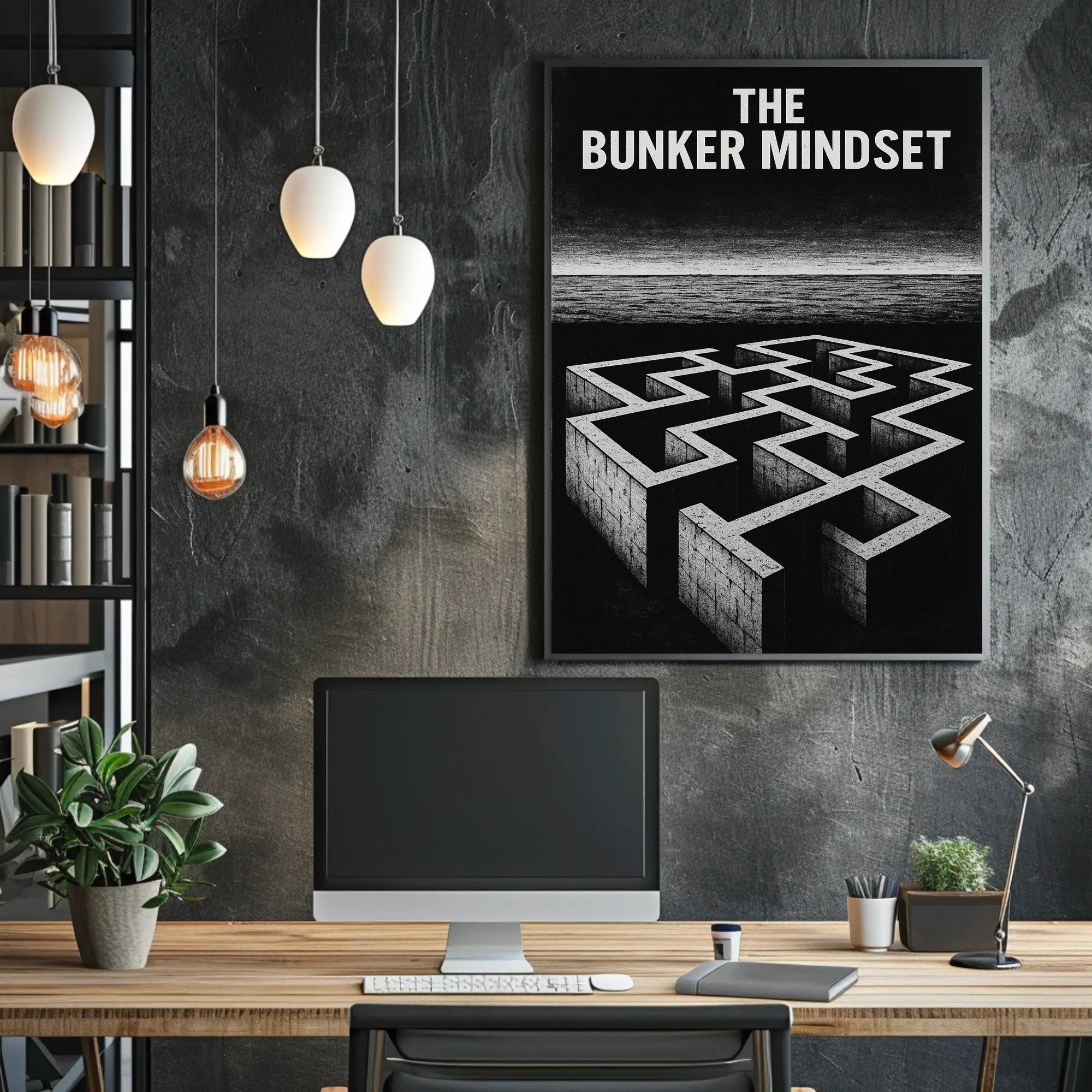 The Bunker Mindset: Abstract Artistic Poster