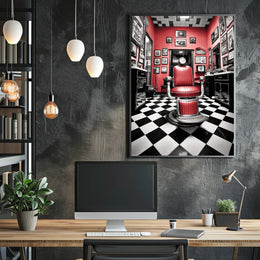 Classic Barber Shop Ambiance Poster
