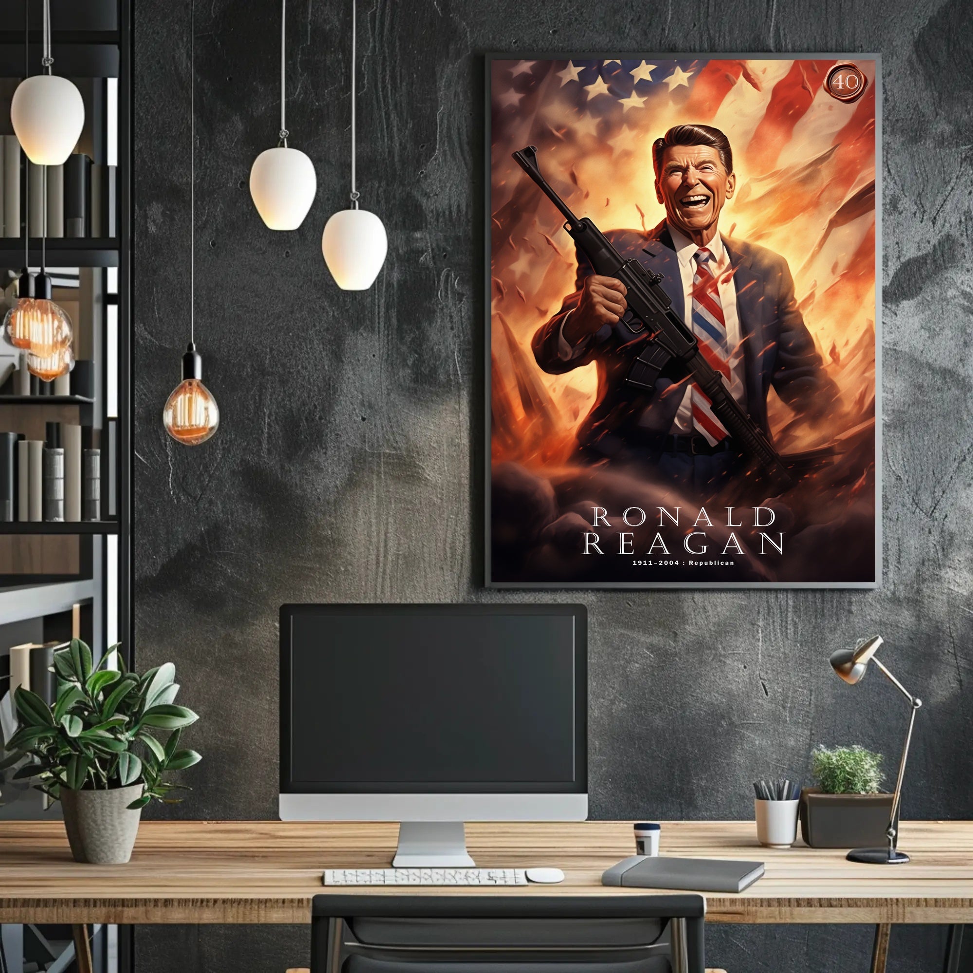 Ronald Reagan: A Patriotic Tribute Poster