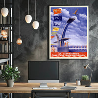 Soviet Athletes Vintage Propaganda Art Sports Poster