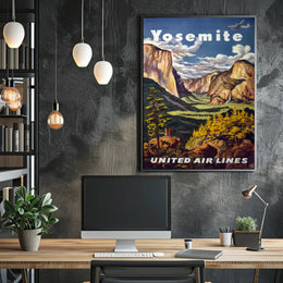 Yosemite Vintage Travel Poster Wall Art Print