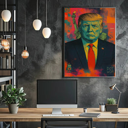 Pop-Art Statue of Liberty Political Propaganda Poster