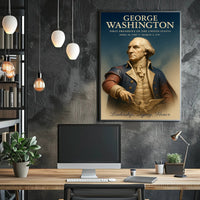 George Washington Portrait Celebrating America's Historical Legacy Poster
