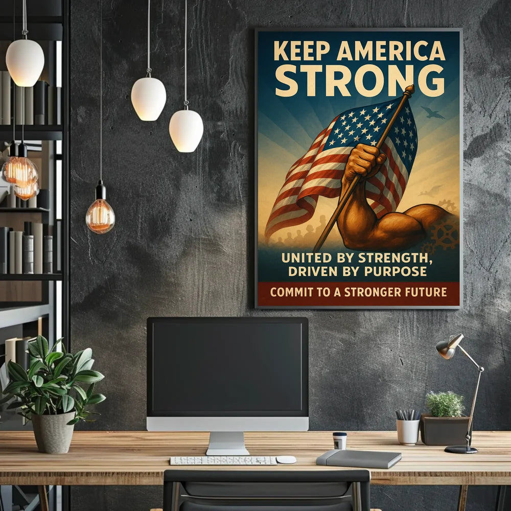 United by Strength Motivational Poster