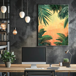 Tropical Rainfall Art Print Poster for Home Decor and Travel Enthusiasts PosterGoat