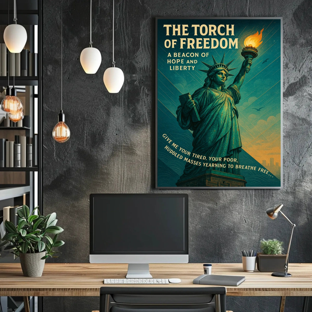 Statue of Liberty Vintage Patriotic Poster
