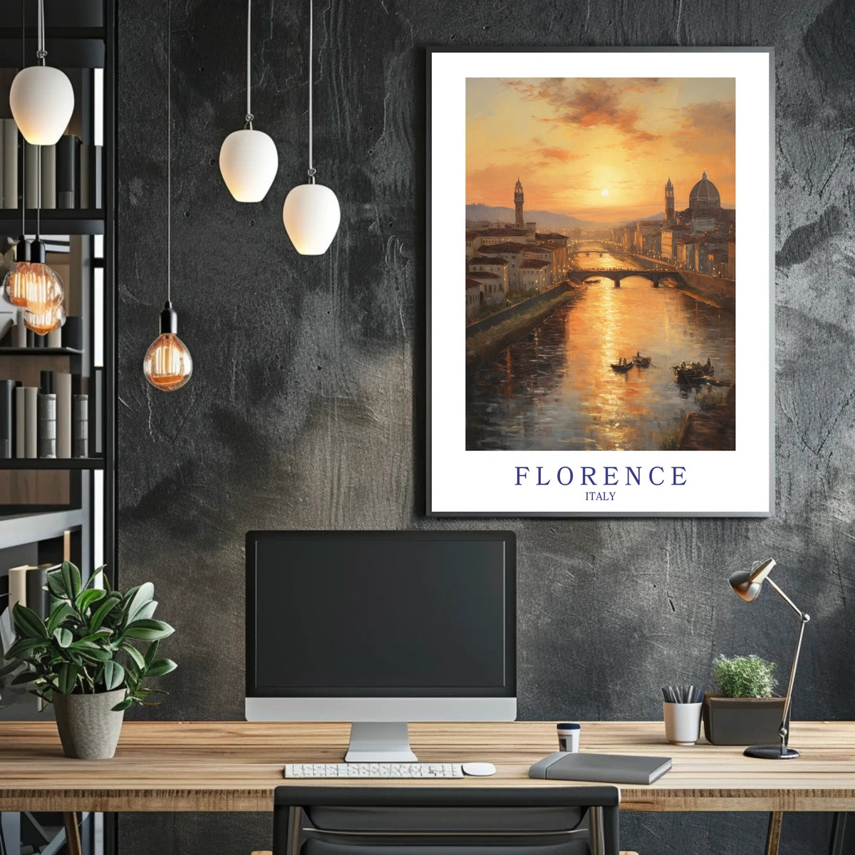 Florence At Sunset Poster