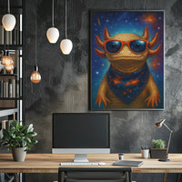 Cosmic Axolotl Adventure Poster