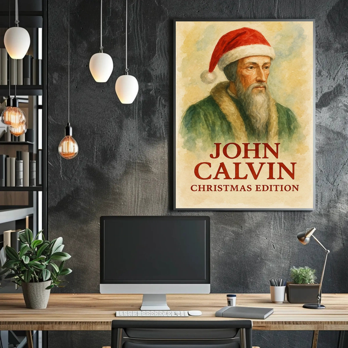 John Calvin Christmas Edition Historical or Presidential Poster