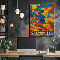 Caspian Sea Mosaic Poster