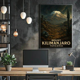 Mount Kilimanjaro Adventure Vintage Poster