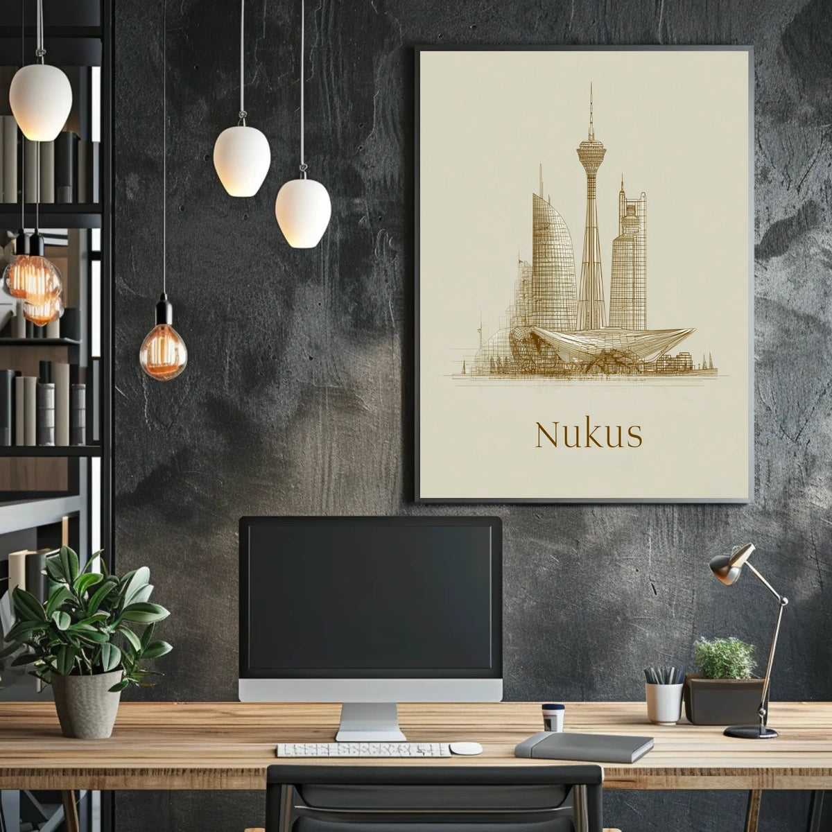 Nukus Skyline Poster