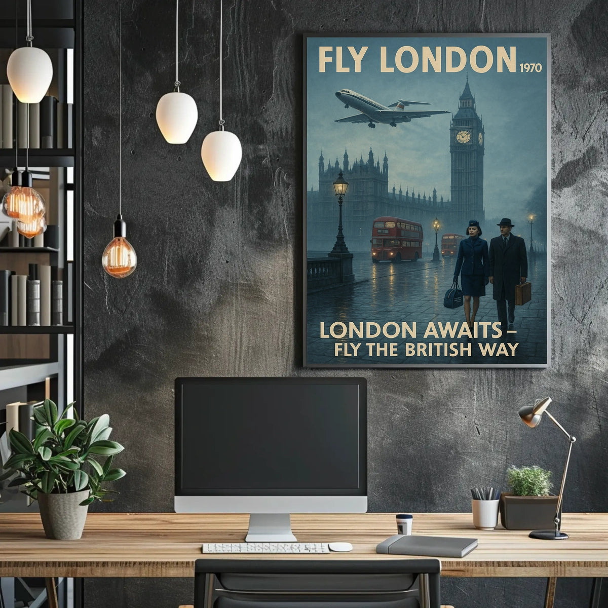 Fly London 1970 Poster