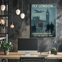 Fly London 1970 Poster