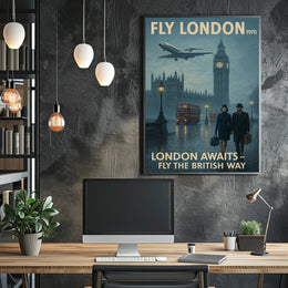 Fly London 1970 Poster