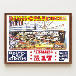 Clyde Beatty-Cole Bros. Circus Poster