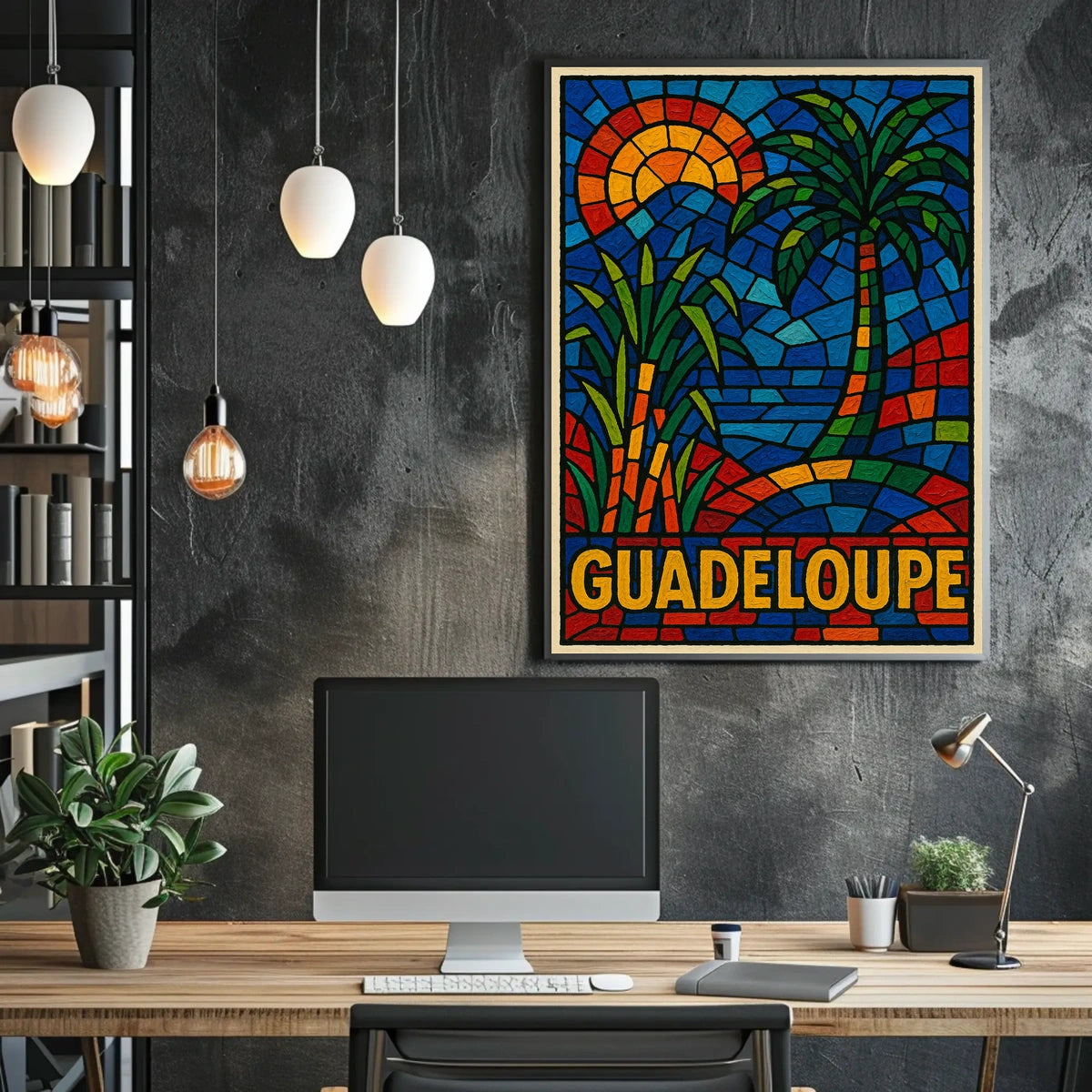 Guadeloupe Mosaic Art Poster