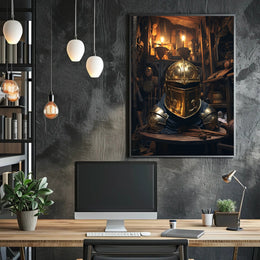 The Golden KnightS Helm Poster