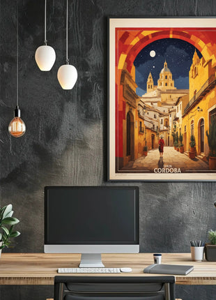 Córdoba Nighttime Charm Travel Poster