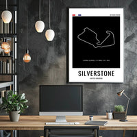 Silverstone Circuit Racing Minimalist Sports Poster