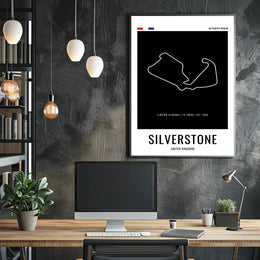 Silverstone Circuit Racing Minimalist Sports Poster