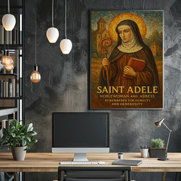 Saint Adele Noblewoman And Abbess Poster