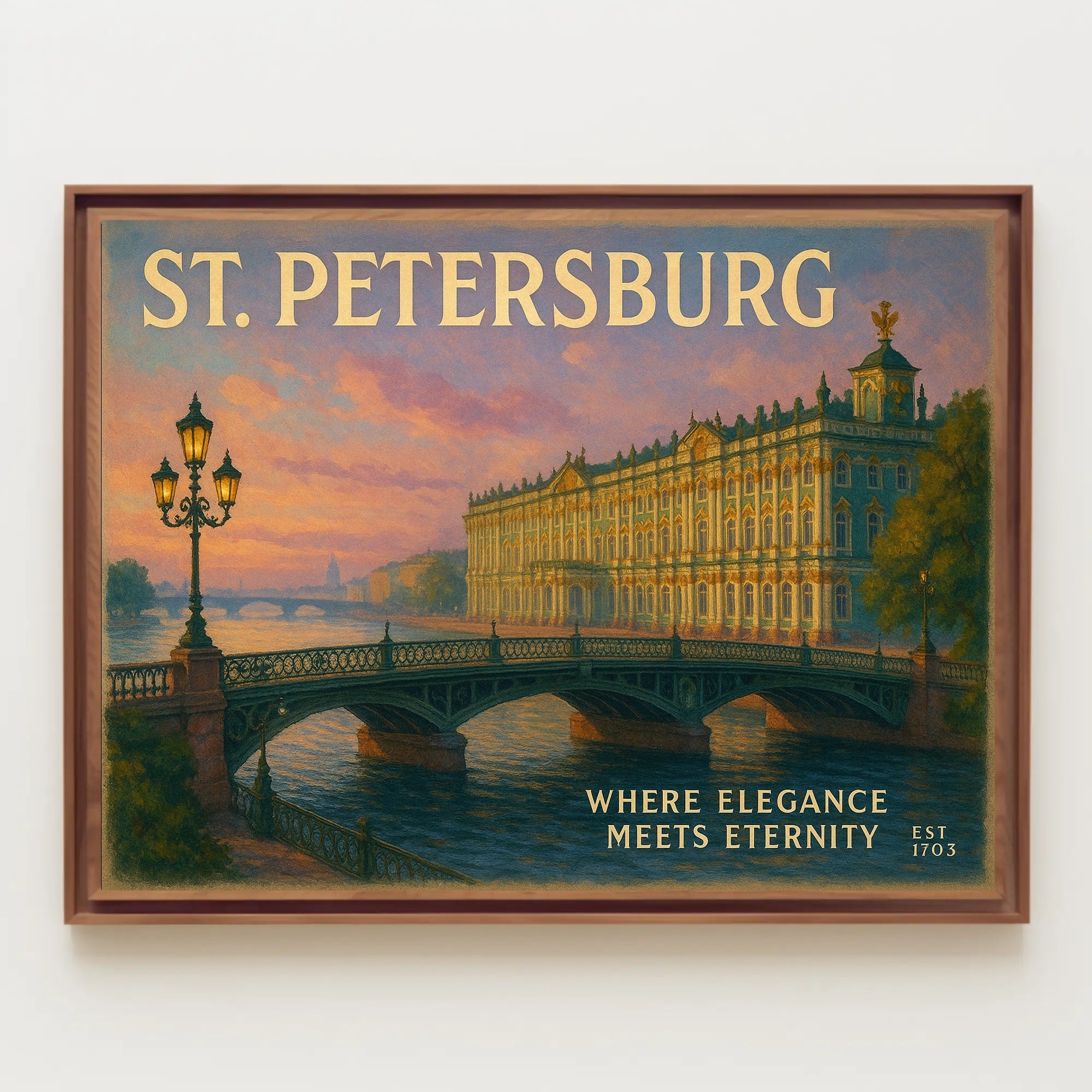 St. Petersburg Elegance Travel Poster Print