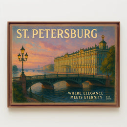 St. Petersburg Elegance Travel Poster Print